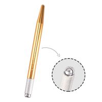Wholesale DHL Fast shipping Aluminum alloy Permanent Makeup Eyebrow Microblading Pen Machine D Tattoo Manual Doule Head Pen
