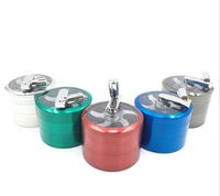 Wholesale New mm Zinc Alloy Manual Rocker Smoke Grinding Metal Grinder Four Layer Smoke Crusher Pipe and Tobacco Fittings