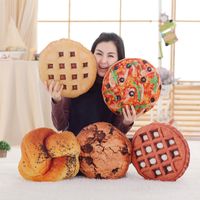 Wholesale 8 Styles Simulation Cookies Pizza Plush Nap Pillow Stuffed Funny Food Shape Toys for Children Kids Creative Soft Cushion Gift