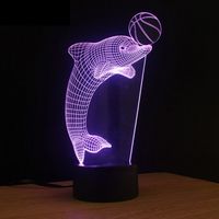 Wholesale Dolphin colorful lights led touch d light ball colour table lamp gradient small night lights