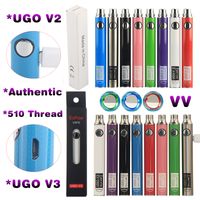 Wholesale Original EVOD Preheat VV Variable Voltage Micro USB eCig Vape Pen Battery with eGo Charger Thread UGO V3 V2 Vaporizer mAh
