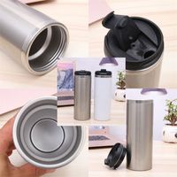 Wholesale Double Deck Stainless Steel Coffee Cup Straight Auto Cups Sublimation Coating Tumblers Drinkware Food Grade Pp Plastics yk C2