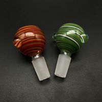 Wholesale 2019 mm mm Male Eddy Glass Bowl With Amber Green Pyrex Glass Bong Bowl Piece For Heady Glass Dab Rig HookahTobacco Smoking Accessories