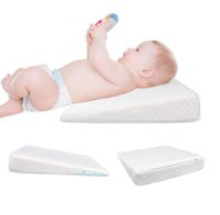 Baby Anti Acid Reflux Pillow Anti-Spit Milk Baby Wedge Reflux Reducer Slope Shape Pillow Color White