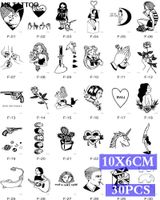 Mb 30 Pièces Lot Sexy Femmes Decal Cc Noir Autocollant De Tatouage Temporaire Fake Petit Modèle Corps Maquillage Tatoo