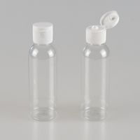Wholesale 30ml Clear Plastic Small Transparent PET Cosmetic Bottles Containers With Flip Cap OZ Clear transparent Travel Size PET Bottle