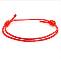 Wholesale 100PCS Fashion Red wax String Bracelet Lucky Red Handmade Rope Adjustable Bracelet for Women Men Jewelry Lover