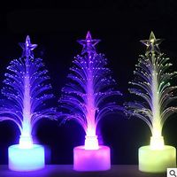 Wholesale 1Pc Changing LED Fiber Optic Night Light Up Toy Lamp Battery Powered Small Light Christmas tree Party Decor Romantic Color