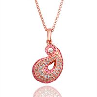 Wholesale Classcial K Rose Gold Platinum Plated Pendant Necklaces Genuine Austrian Crystal Fashion Costume Women Jewelry for women