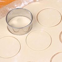 Wholesale Dumplings Wrapper Molds Cutter Set Maker Tools Stainless Steel Round Biscuit Round Pastry Wrapper Dough Cutting Tool set