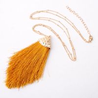 Wholesale S1167 Hot Fashion Jewelry Cotton Thread Tassel Pendant Necklace Ladies Long Sweater Necklace