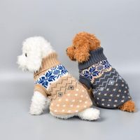 15 Couleurs D Hiver Manteau Pour Chien De Noël Vêtements Doux Et Chaud Tricot Pet Dog Sweater Vest Pour Petit Moyen Chiens Classique Motif