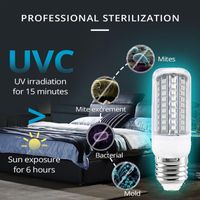 Wholesale GU10 E14 E27 LEDS V V LEDs Disinfection Bulb UV Light Bedroom Hospital Corn Shape UVC Germicidal Lamp