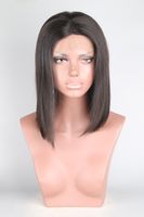 Wholesale Lace Front Wigs Human Hair Bob Wigs with Combs Straight LaceWig Remy Hair Density Middle Part Natural Color Medium Cap BellaHair