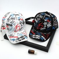 Wholesale Spring graffiti printing baseball cap fashion casual hat long tail hip hop hat cap