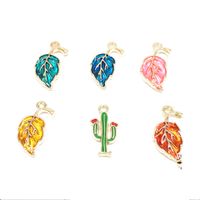 100pcs Blatt Metall Anhänger Charms für Schmuckherstellung Halskette
