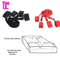 Wholesale YUELV Sex Furniture Bed Bondage Restraint BDSM Hand Foot Cuffs Tied Rope Fetish Belt Flirting Kit Adult Game Sex Toys For Couple
