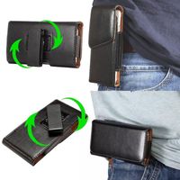 Wholesale 360 Rotating Universal Hip Leather Belt Clip Holster Case For inch Cell Phone iPhone Samsung Note Huawei OnePlus XiaoMi RedMi