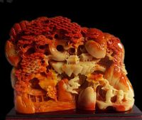 China Shoushan stone hand-carved natural landscape Matsushita Old man statue