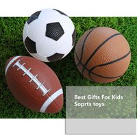 Wholesale 14 CM Diameter Inflatable Football Basketball American Football Toy Preschool Props Children Sports Ability Training Inflatable Ball Toys