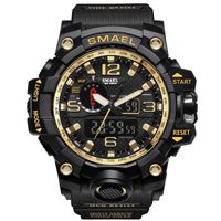 Wholesale SMAEL Brand Men Sports Watches Dual Display Analog Digital LED Electronic Quartz Wristwatches Waterproof Swimming Military Watch