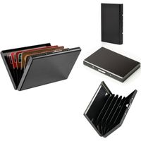 Wholesale Stainless Steel Card Holder Rfid Wallet Money Clip Cash Slim Pocket Card Case Box Business ID Card Holder Cases Cover