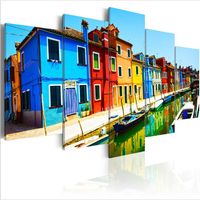Wholesale No Frame Canvas Print Modern Abstract Colored House Poster Modern Home Wall Decor Painting Canvas Printing Art HD Print Painting