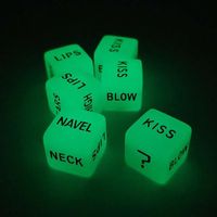 Wholesale 2pcs Dice Toys Funny Glow In Dark Love Sieves Adult Couple Lovers Games Sex Party Toy Valentines Day Gift for Boyfriend Girlfriend