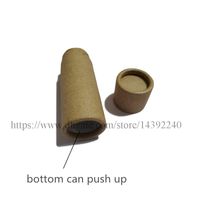 Wholesale 50pcs oz oz oz oz Paperboard packaging brown Kraft round push up lip balm paper box tubes deodorant container eco paper tube