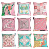 Wholesale Hight Quality Pink Cushion Cover Velvet Digital Printing Pillow Case Girls Bedroom Bedside Sofa Decoration Pillow Cover