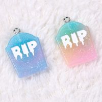 Wholesale 20pcs rip charms resin cabochons flatback glitter accessories for pendants earrings keychain diy making