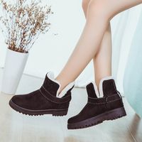Wholesale new fur one snow boots female large size short tube winter foreign trade ladies short plus cotton boots children ooerg