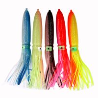15pcs Squid Skirt Lure Saltwater Soft Bulb Octopus Bait Hoochies 14cm