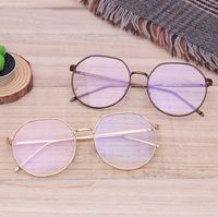 Wholesale CHIC Vitage Round Glasses With Clear Lens Metal Spectacle Eyeglasses Frame For Women Men Reading Glasses Female Male Classic Eyewear Glasses