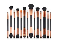 Wholesale Beauty Tools high quality makeup brushes set foundation gold tube black wood handle brush