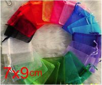 Wholesale OMH wholesale100pcs x9cm color mixed nice chinese voile Christmas Wedding gift bag Organza Bags Jewlery Gift Pouch BZ04