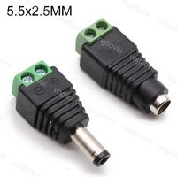 Wholesale Lighting Accessories DC Connector X MM Power Female Male Adapter Socket For SMD5050 SMD3014 Strip Lights CCTV Camera Video EUB