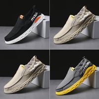 Wholesale 2019 Summer Men s Canvas Shoes Breathable Lazy Summer One Foot Old Beijing Cloth Shoes Lazy Cross Leisure Slip on Shoe