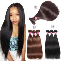 Wholesale Brazilian Straight Hair Bundles B or or color can buy Straight Virgin human hair Extension Human Hair Bundles Non Remy