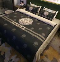 zzybl Motif imprim/é Simple et /él/égant Europ/éen Literie Douce Confortable Drap de lit Trois pi/èces en Coton Taie doreiller-A