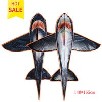 Wholesale 3D Cartoon shark Kite Software Kite Cute Animal Kites Single Line Parafoil Flying Kite Children Outdoor Sport Toy Gift cm
