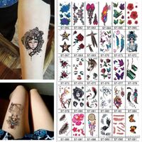 10 Pcs Temporaire Autocollant De Tatouage Hommes Femmes Belle Papillon Oiseau Fleur Lettres Body Art étanche Faux Tatouages