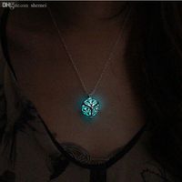 Pierre Creux médaillon Lumineux Collier pour hommes femmes creux tour pendentif