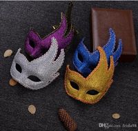 Wholesale High end painted flame mask Mascara masks Halloween performing party Venetian mask G798
