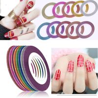 Wholesale Hot Rolls Nail Art Glitter Gold Silver Red Stripping Tape Line Nail Sticker DIY Accessories Matte Stickers Nail Art Decoration
