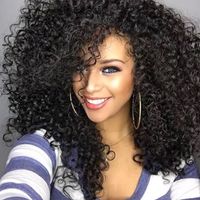 Wholesale 16inch Natural Black Afro Wig Kinky Curly Wigs for Women Synthetic Wigs African Hairstyle Heat Resistant for women