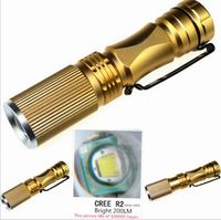 Wholesale portable outdoor mini CREE XPE Q5 LED flashlight Waterproof aluminium alloy tactical Zoomable Troch Lamp mode flashing lights