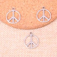Wholesale 133pcs Charms peace sign symbol mm Antique Making pendant fit Vintage Tibetan Silver DIY Handmade Jewelry