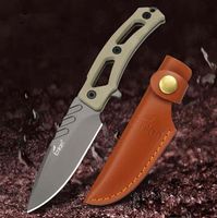 Wholesale Promotion Enlan EG003 hunting knife Composite fiber non slipG10 HANDLE CR13MOV blade EDC tools EXCLUSIVE SHEATH collection knife
