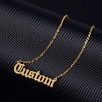 Wholesale Personalized Name Necklace Customized Nameplate Necklaces Custom Stainless Steel Old English Style Personalized Jewelry Gifts